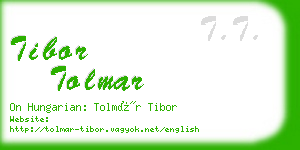 tibor tolmar business card